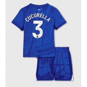 Fotbalové Dres Chelsea Marc Cucurella #3 Dětské Domácí Oblečení 2025-26 Krátký Rukáv (+ trenýrky)